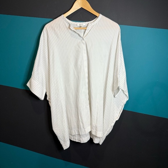 Babaton Classic White Blouse with Black Pinstripes - Picture 1 of 6